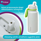 Butelka termiczna z ustnikiem B.BOX – potrójna izolacja, ustnik i wygodny uchwyt, kolor: limonkowy