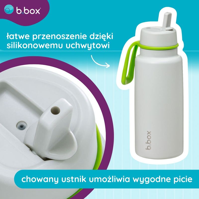 Butelka termiczna z ustnikiem B.BOX – potrójna izolacja, ustnik i wygodny uchwyt, kolor: limonkowy