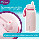 Butelka termiczna z ustnikiem B.BOX – potrójna izolacja, ustnik i wygodny uchwyt, kolor: różowy