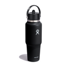 Czarna butelka termiczna Hydro Flask Travel Bottle – pojemność 946 ml, stal nierdzewna, słomka, izolacja próżniowa, idealna na trening i podróż