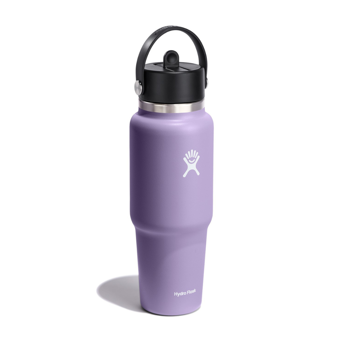 Fioletowa butelka termiczna Hydro Flask Travel Bottle – pojemność 946 ml, stal nierdzewna, słomka, izolacja próżniowa, idealna na trening i podróż