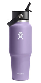 Fioletowa butelka termiczna Hydro Flask Travel Bottle – pojemność 946 ml, stal nierdzewna, słomka, izolacja próżniowa, idealna na trening i podróż