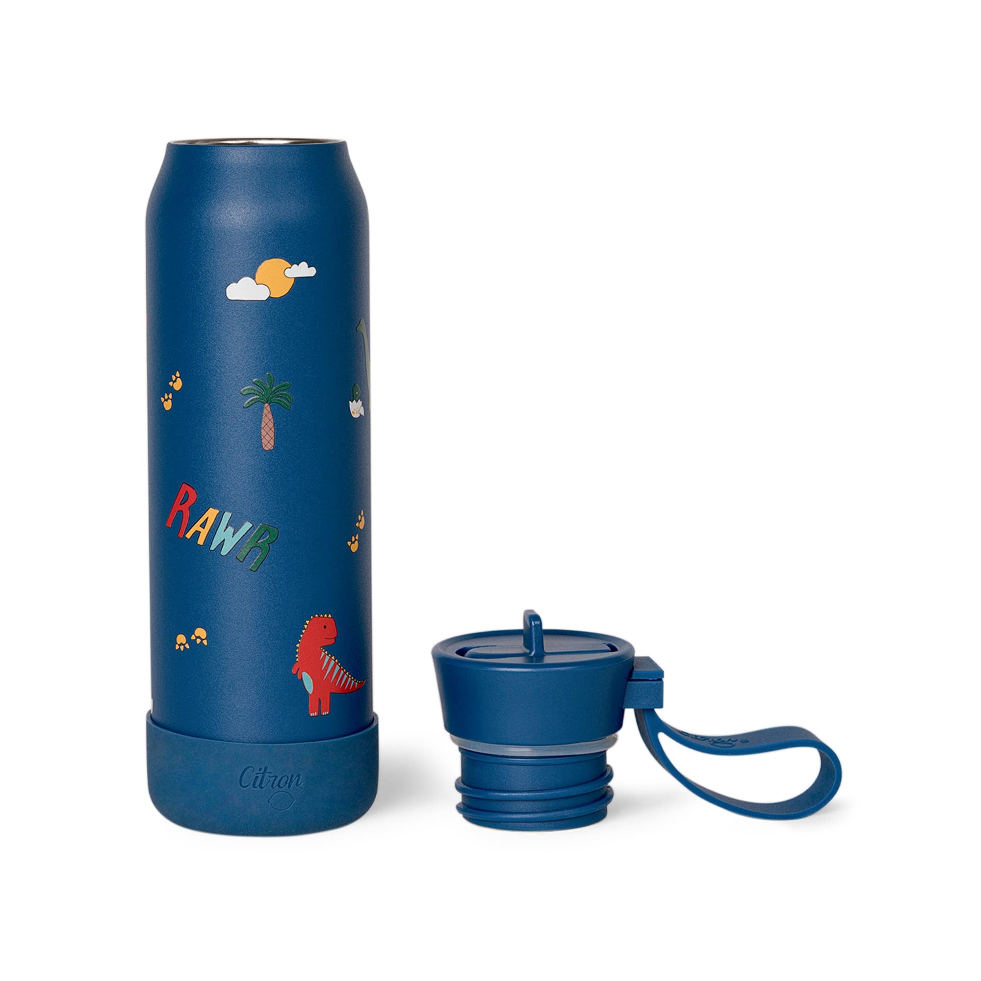 Mały i lekki bidon dla chłopca Citron Blue Dino 350 ml 