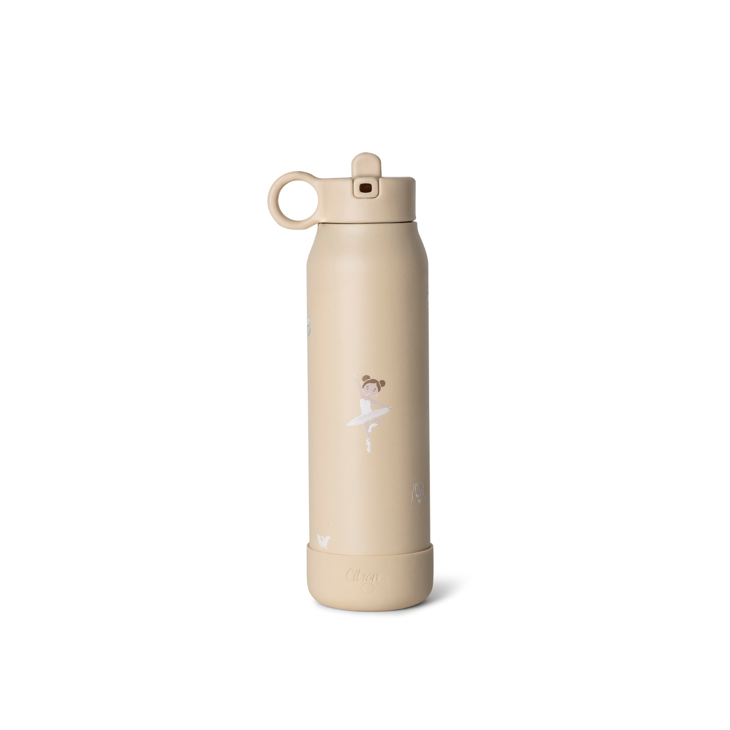 Citron butelka termiczna Ballerina 350 ml dziecięca, stal nierdzewna, szczelna, z elastyczną słomką