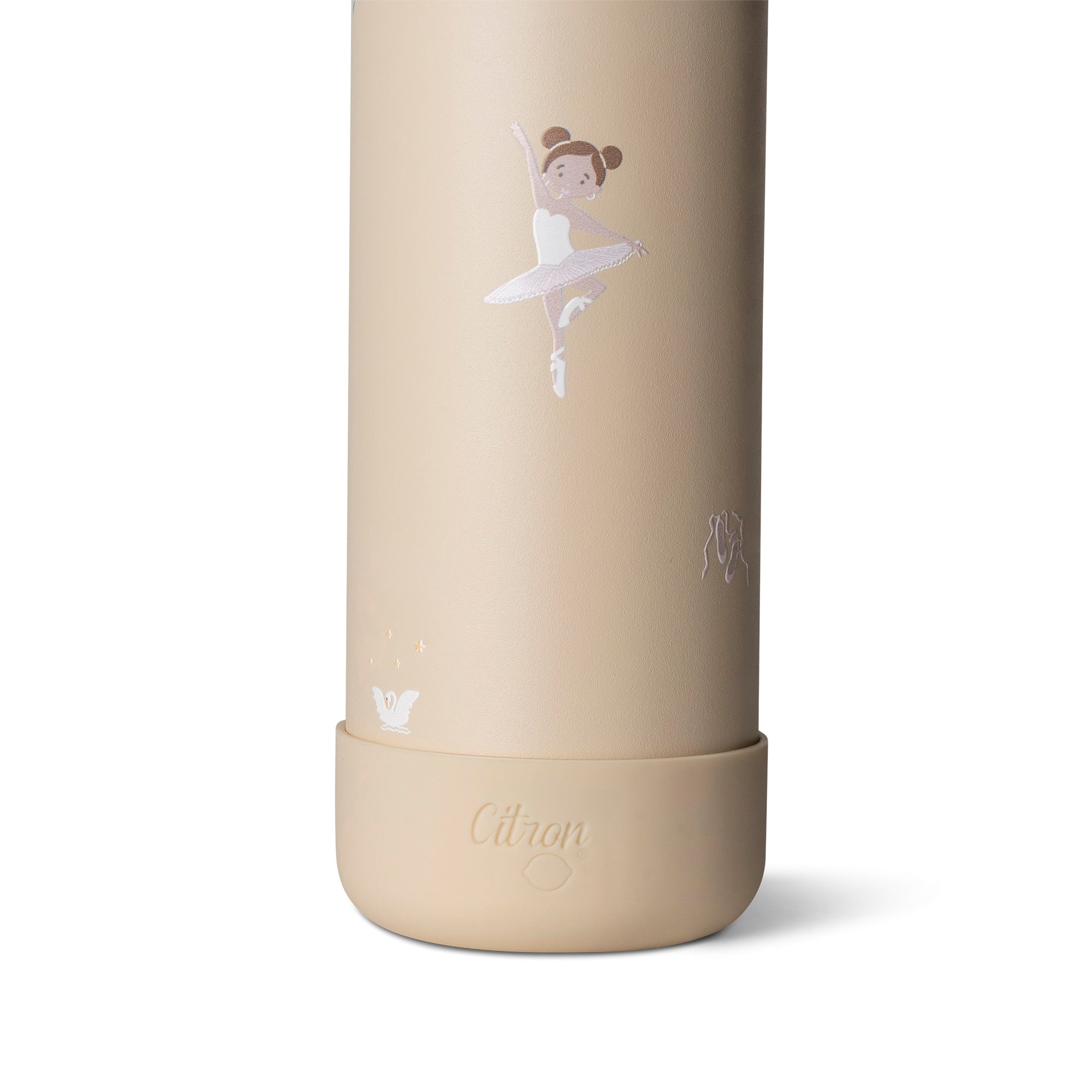 Citron butelka termiczna Ballerina 350 ml dziecięca, stal nierdzewna, szczelna, z elastyczną słomką