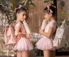 Citron beżowa butelka Ballerina 500 ml dziecięca, termiczna, stal nierdzewna, szczelna, z elastyczną słomką, wzór: baleriny