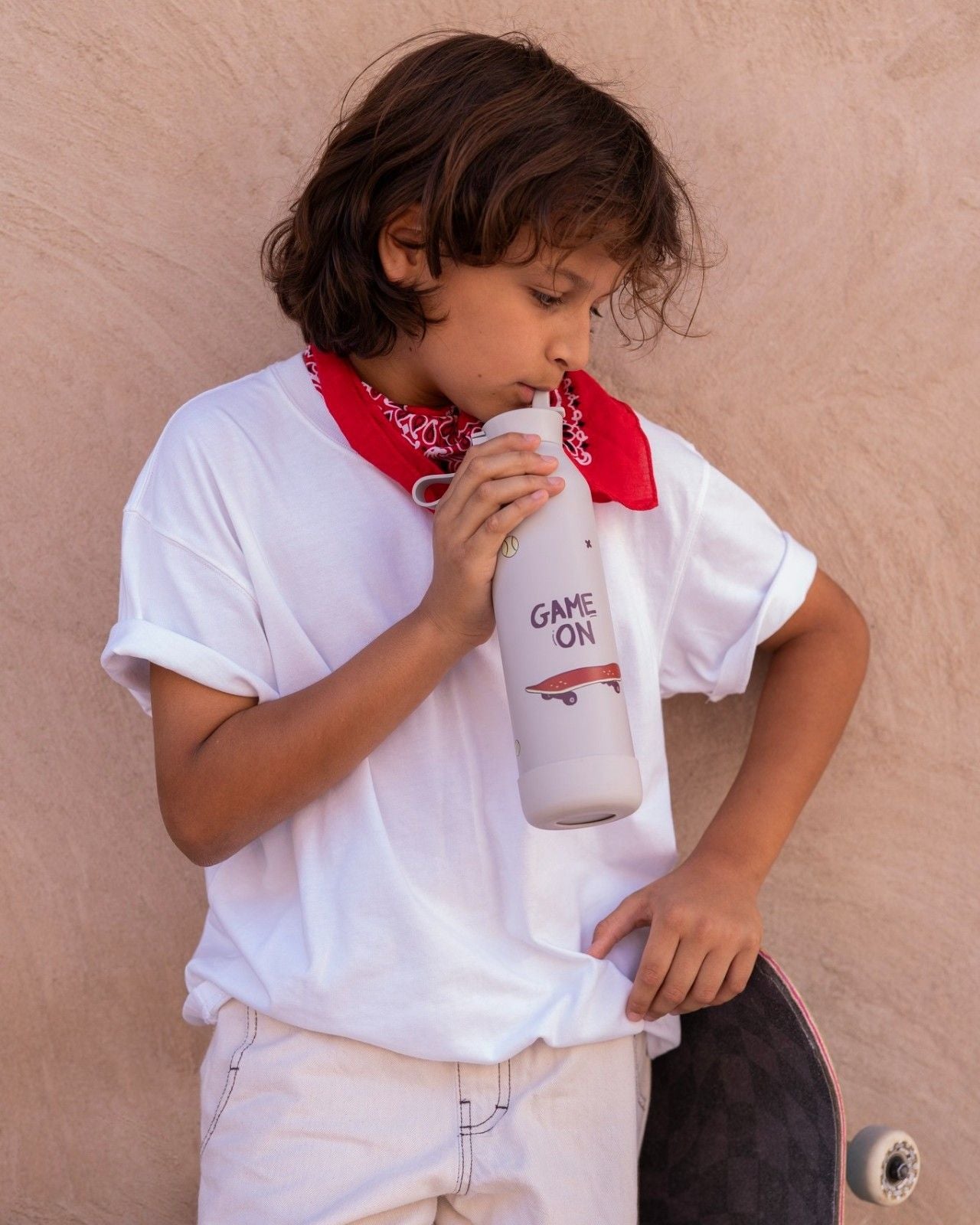 Citron butelka Cool Kid 500 ml dziecięca, termiczna, stal nierdzewna, szczelna, z elastyczną słomką