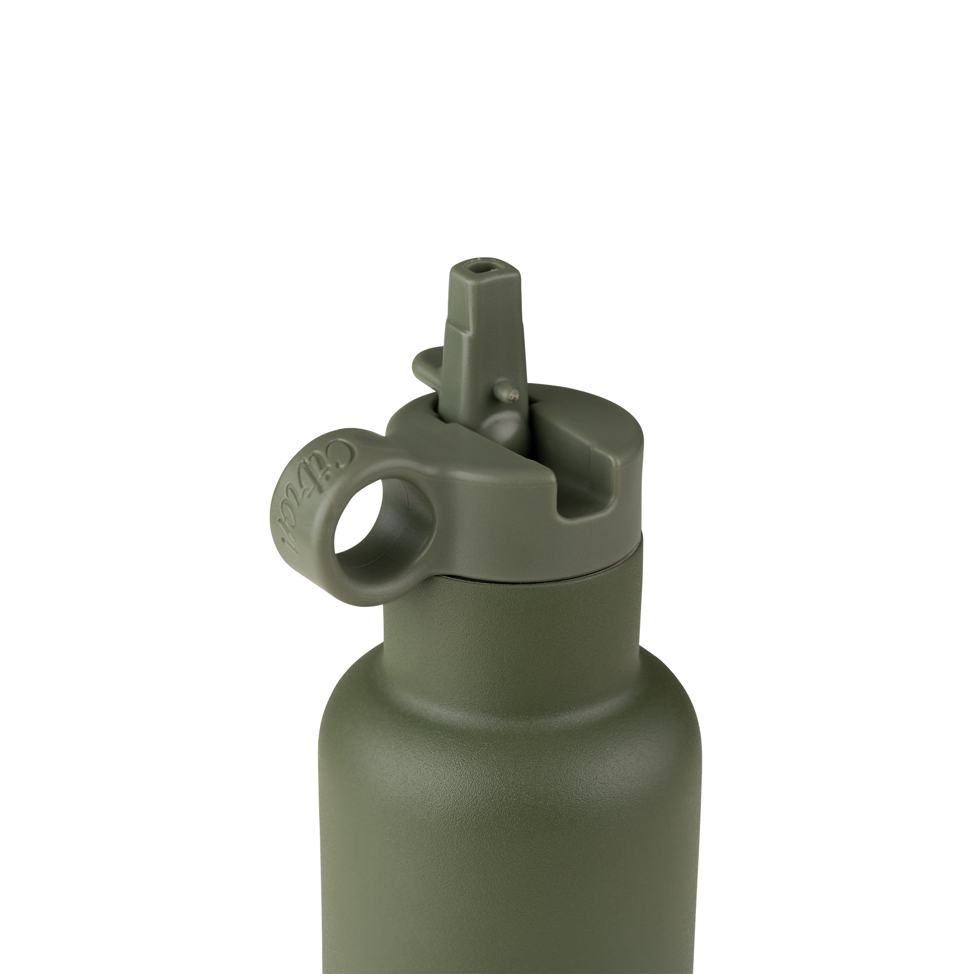 Citron butelka termiczna Green 350 ml dziecięca, stal nierdzewna, zielona, szczelna, z elastyczną słomką