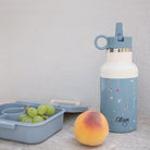 Citron butelka termiczna Spaceship Dusty Blue 350 ml dziecięca, niebieska, stal nierdzewna, szczelna, z elastyczną słomką