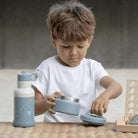 Citron butelka termiczna Spaceship Dusty Blue 350 ml dziecięca, niebieska, stal nierdzewna, szczelna, z elastyczną słomką