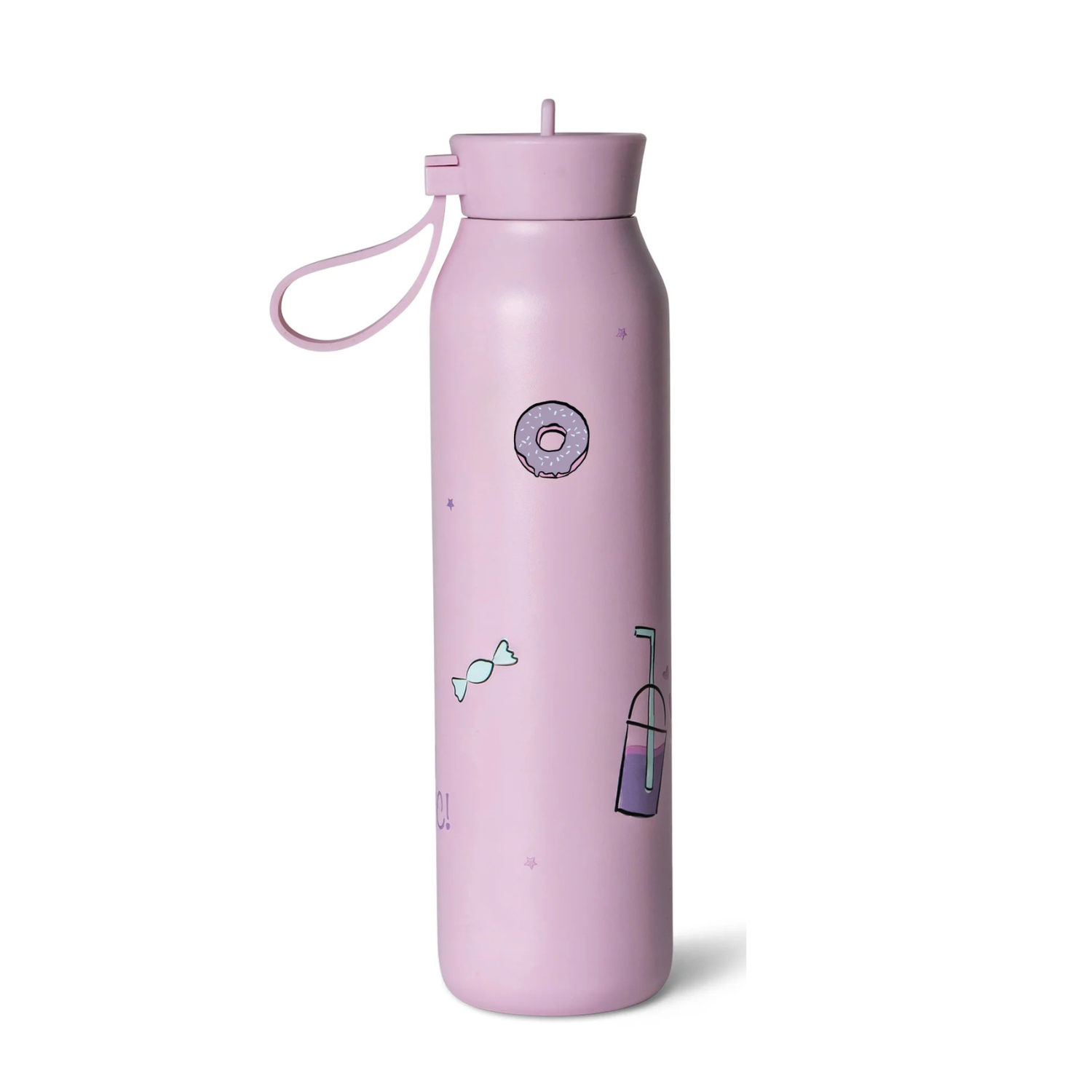 Citron butelka Stormy Unicorn 500 ml dziecięca, termiczna, stal nierdzewna, szczelna, z elastyczną słomką