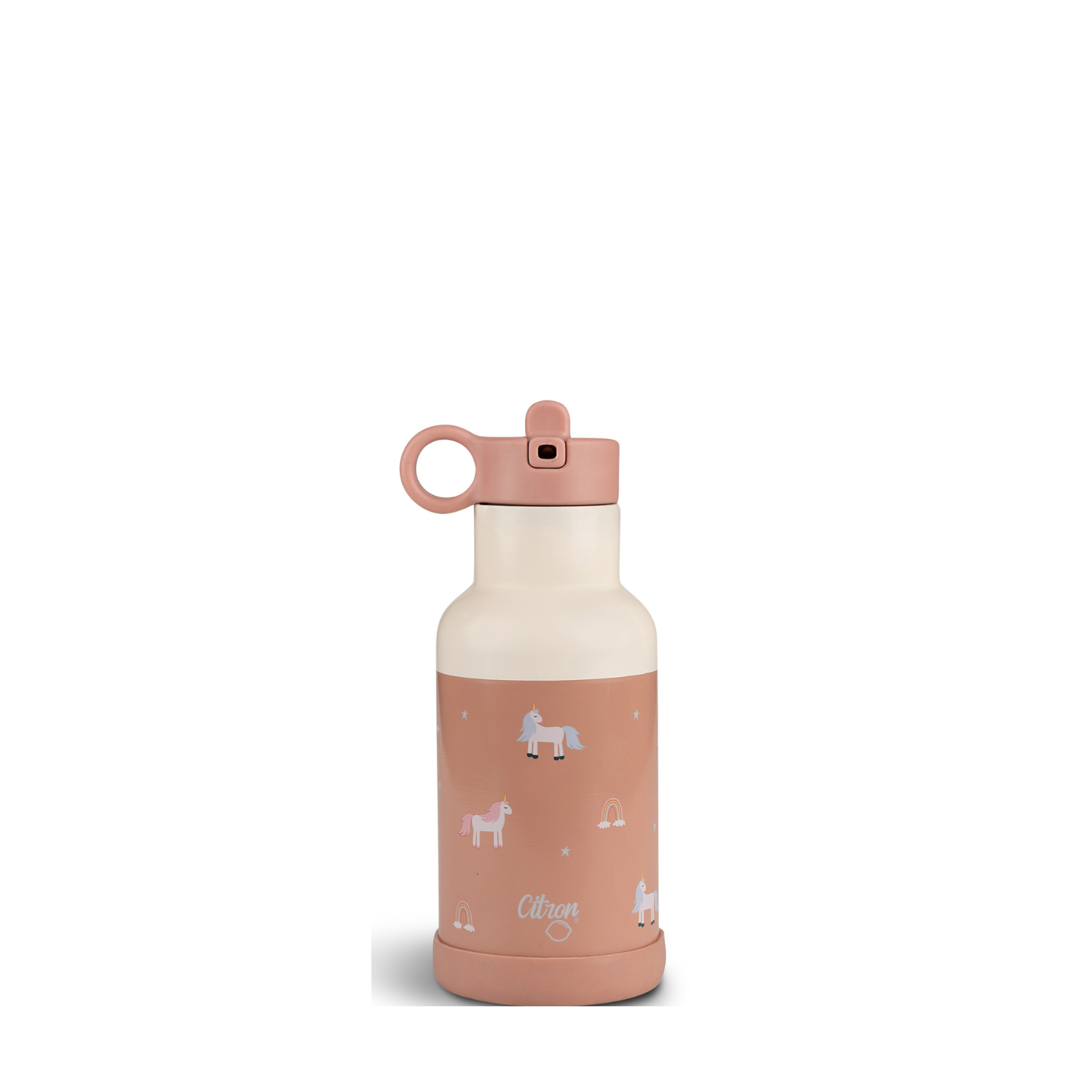 Citron butelka termiczna Unicorn Blush Pink 350 ml dziecięca, stal nierdzewna, szczelna, z elastyczną słomką