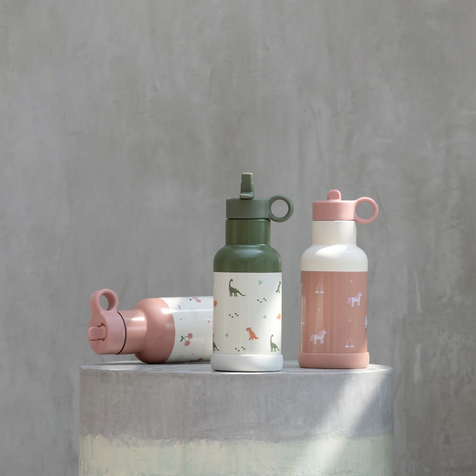 Citron butelka termiczna Unicorn Blush Pink 350 ml dziecięca, stal nierdzewna, szczelna, z elastyczną słomką