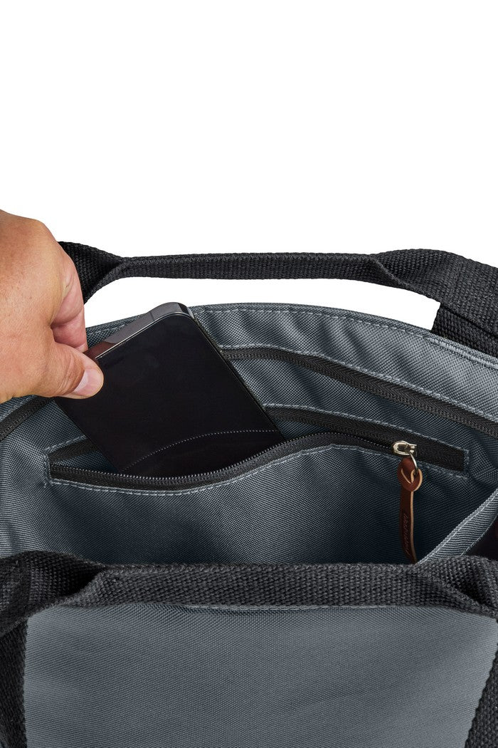 Black+Blum Insulated Tote Bag – szara torba termiczna na lunch i przekąski, zapinana na zamek, pojemna i elegancka