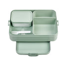 Lunch box Take A Break Mepal - zielony , duża pojemność, z widelcem i wyjmowanymi pojemnikami, wyprodukowano w Europie