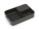 Lunchbox Brabantia Make & Take 2 L z przegródkami i dodatkowymi pojemnikami, szczelny, nadaje się do mikrofalówki, zamrażarki i zmywarki, ekologiczny, kolor: czarny