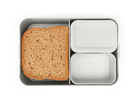 Lunchbox Brabantia Make & Take 2 L z przegródkami i dodatkowymi pojemnikami, szczelny, nadaje się do mikrofalówki, zamrażarki i zmywarki, ekologiczny, kolor: szary