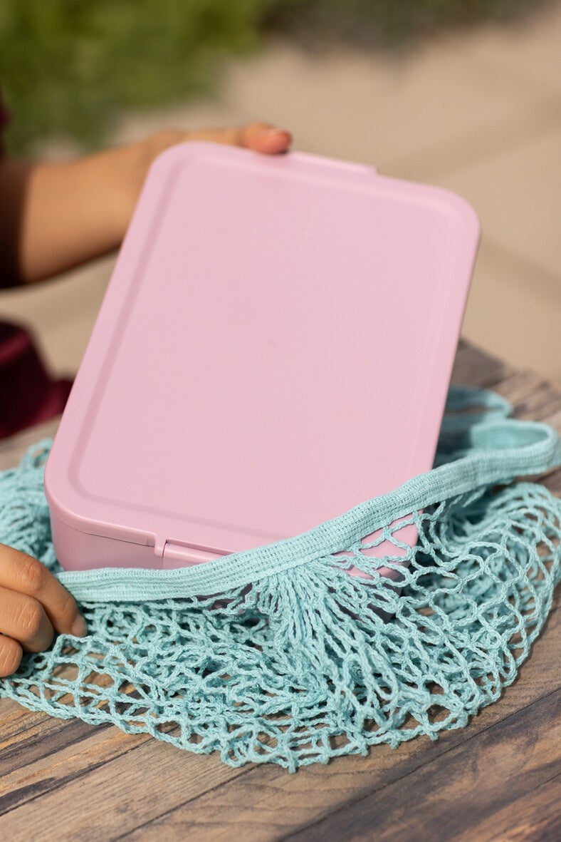 Lunchbox Brabantia Make & Take Lilac Pink 2 L z przegródkami i dodatkowymi pojemnikami, szczelny, nadaje się do mikrofalówki, zamrażarki i zmywarki, ekologiczny, kolor: różowy