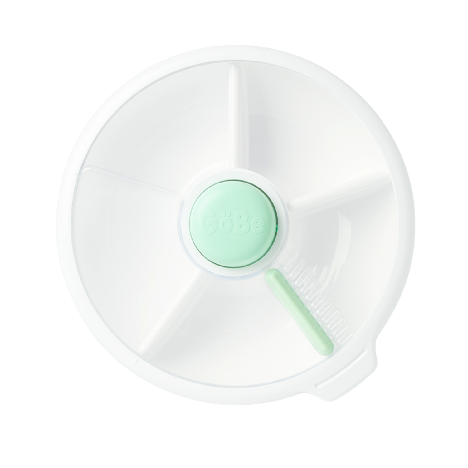 GoBe Large Snack Spinner – pojemnik na przekąski, interaktywny, szczelny i łatwy w obsłudze, kolor: mint green