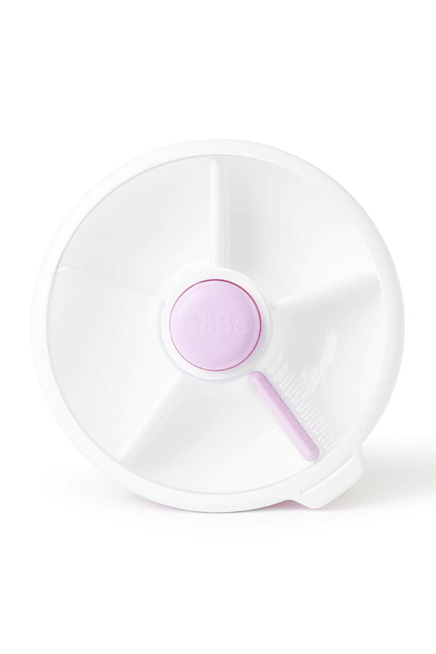 GoBe Large Snack Spinner – pojemnik na przekąski, interaktywny, szczelny i łatwy w obsłudze, kolor: taro purple
