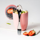 LEKKABOX SPORK – duży łyżkowidelec do jogurtu, dipów i musów, stal nierdzewna, bez BPA, łatwy do zabrania w podróż