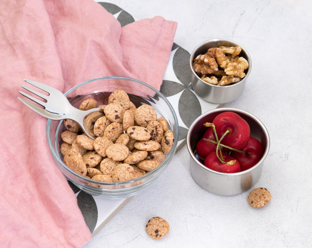 LEKKABOX® Dipper – zestaw 2 stalowych pojemników 50 ml i 100 ml na sosy, dipy i przyprawy, z szczelnymi silikonowymi pokrywkami.