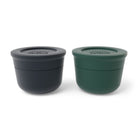 Monbento Temple S Onyx/ Green – zestaw 2 pojemników po 10 ml. Idealne na sosy i dipy, szczelne, kompaktowe, bez BPA, do mikrofalówki i zmywarki