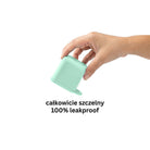 OmieDip – 2 silikonowe pojemniczki, bez BPA, 100% szczelne, pasują do OmieBox, kolor: zielono-niebieski