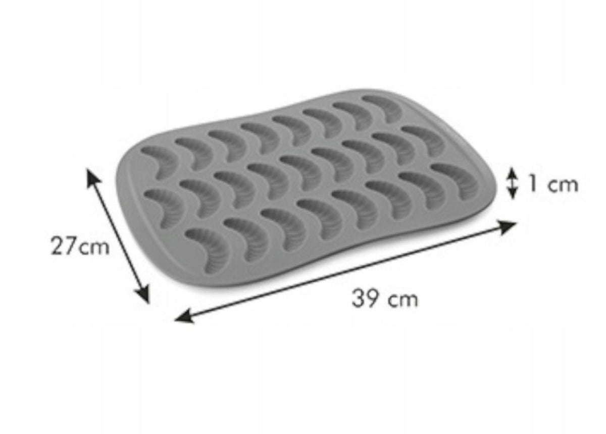 Tescoma DELÍCIA SiliconPRIME forma do rogalików silikonowa, nieprzywierająca, do 230°C, łatwa w czyszczeniu i przechowywaniu.