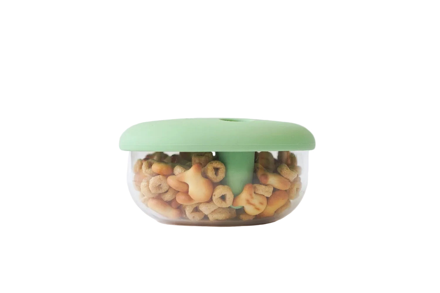 Monchi Mint Green innowacyjny uchwyt na przekąski w zielonym kolorze