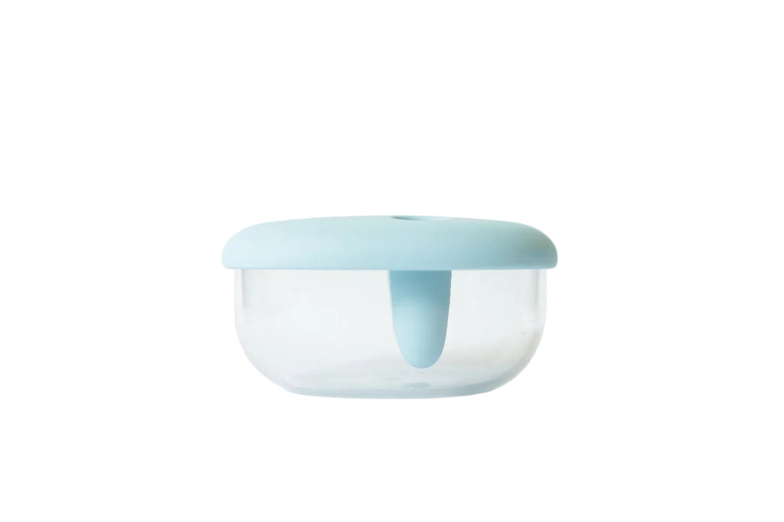 Jasnoniebieski pojemnik Monchi Finger Snack Bowl z uchwytem na palec