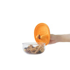 Monchi Finger Snack Bowl innowacyjny pojemnik na przekąski Tangerine Orange