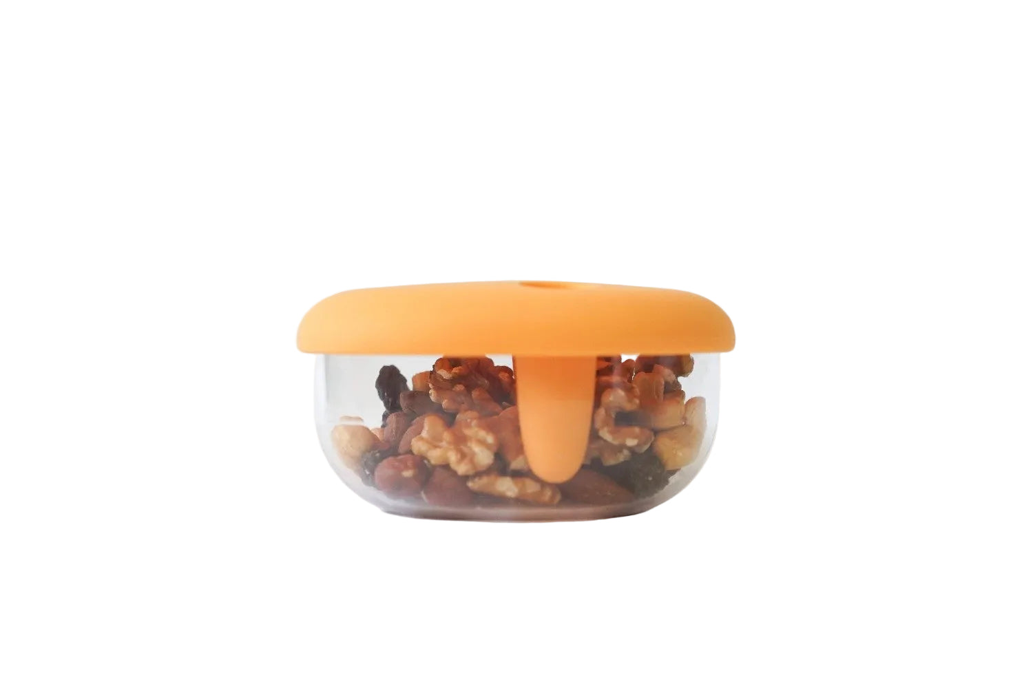 Silikonowy pojemnik Monchi Finger Snack Bowl Tangerine Orange do chipsów i orzeszków