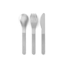 Monbento Slim Nest Black – stalowy zestaw sztućców w etui na suwak, lekki, kompaktowy, trwały i idealny w podróży, kolor: czarny