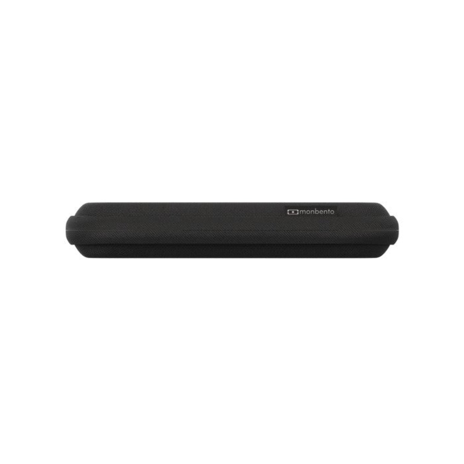 Monbento Slim Nest Black – stalowy zestaw sztućców w etui na suwak, lekki, kompaktowy, trwały i idealny w podróży, kolor: czarny