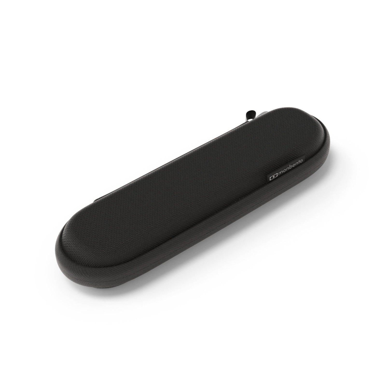 Monbento Slim Nest Black – stalowy zestaw sztućców w etui na suwak, lekki, kompaktowy, trwały i idealny w podróży, kolor: czarny