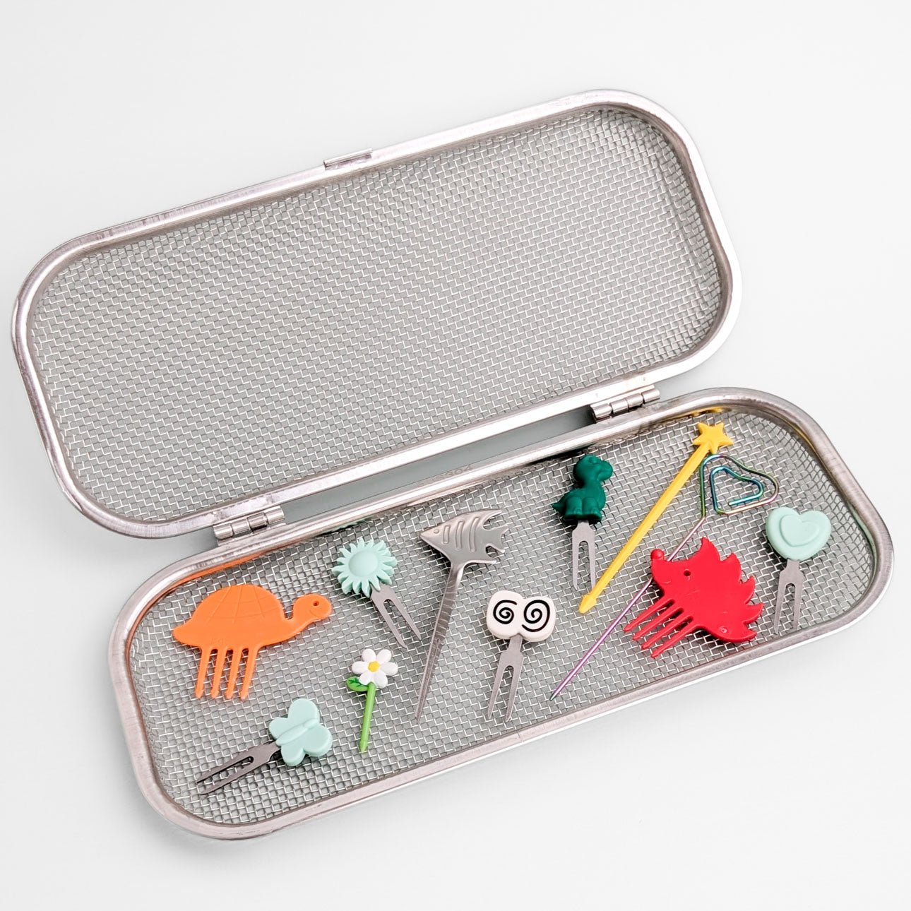 Koszyk na akcesoria do zmywarki Lekkabox - stal nierdzewna, idealny do mycia małych elementów lunchboxa. Trwały i bez plastiku.