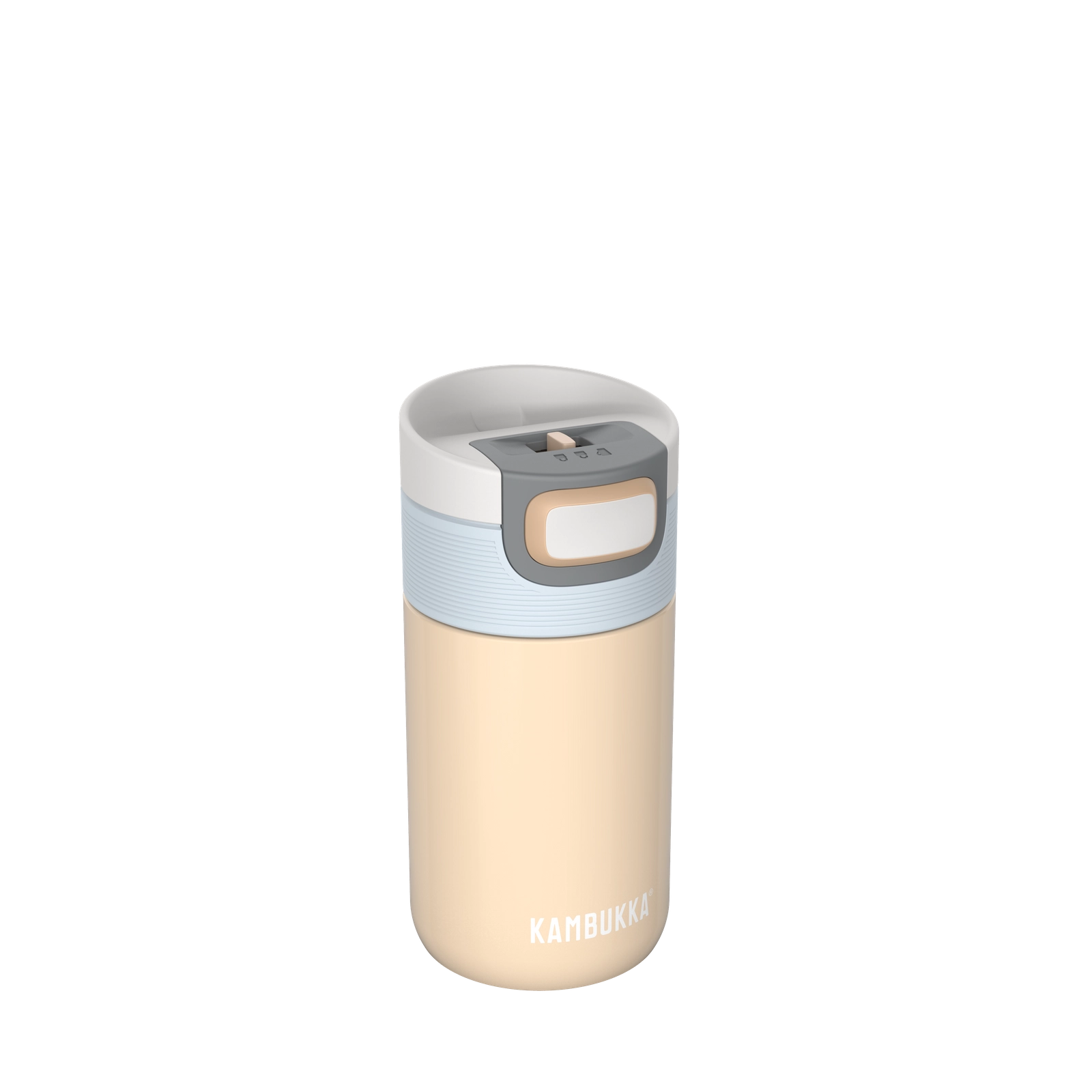 Kambukka Etna Iced Latte 300 ml – stalowy kubek termiczny, nakrętka 3w1, szczelny i stylowy, utrzymuje ciepło do 5h, kolor: beżowy