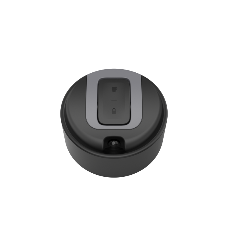 Kambukka Olympus 300 ml Jet Black – kompaktowy czarny kubek termiczny, szczelny, One-Click, Snapclean®, utrzymuje ciepło 6h i zimno 11h.