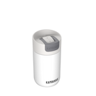 Kambukka Olympus 300 ml Marshmallow White – kompaktowy biały kubek termiczny, szczelny, One-Click, Snapclean®, utrzymuje ciepło 6h i zimno 11h.