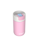 Kambukka Olympus 300 ml Pink Kiss – kompaktowy różowy kubek termiczny, szczelny, One-Click, Snapclean®, utrzymuje ciepło 6h i zimno 11h.