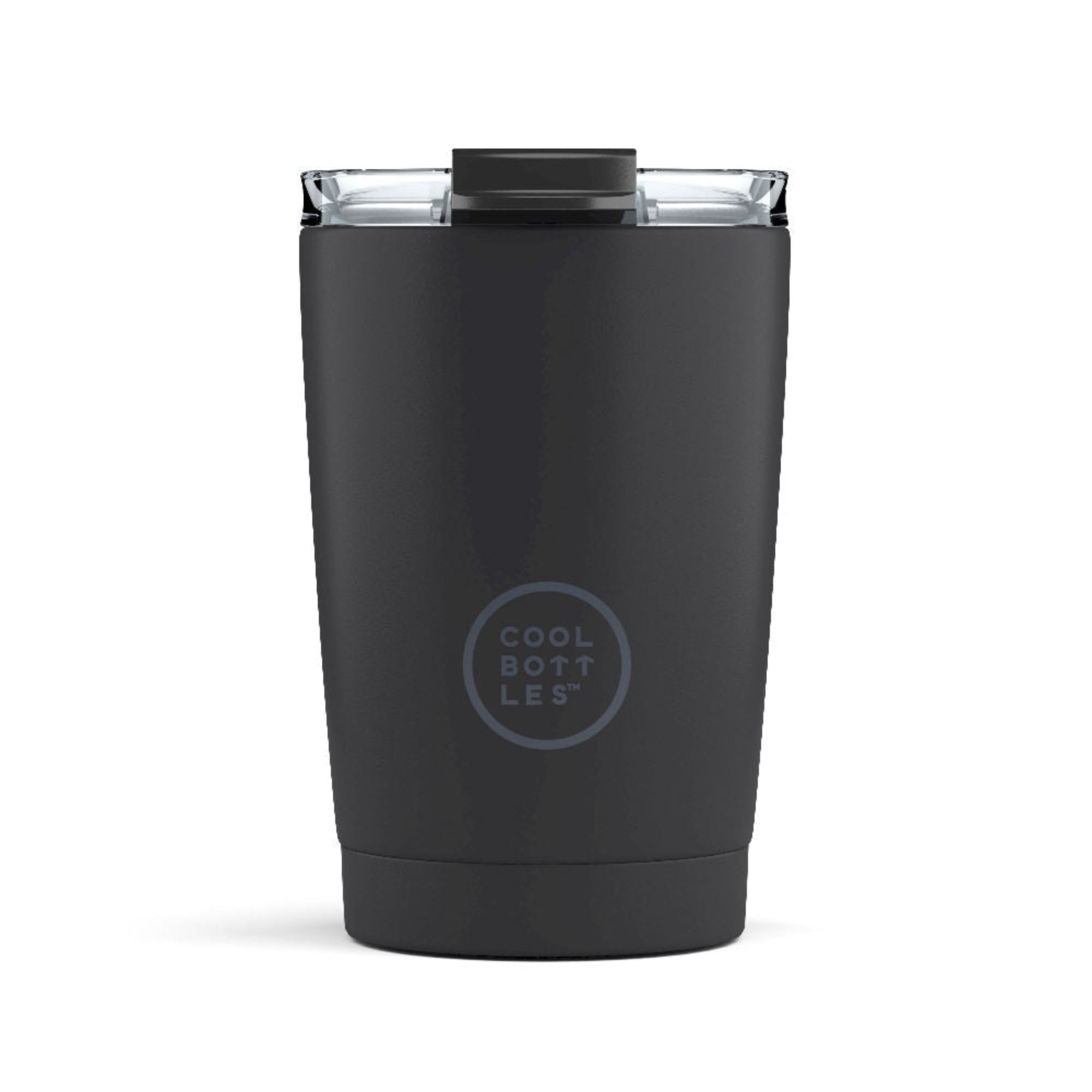 Kubek termiczny Cool Bottles Colors Mono Black – antypoślizgowy, z otworem na słomkę, idealny w podróży i na co dzień, kolor: czarny
