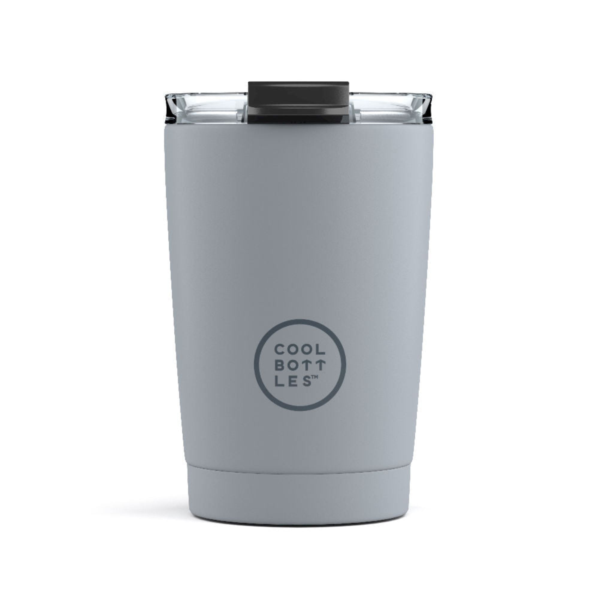 Kubek termiczny Cool Bottles Colors Pastel Grey – antypoślizgowy, z otworem na słomkę, idealny w podróży i na co dzień, kolor: szary 