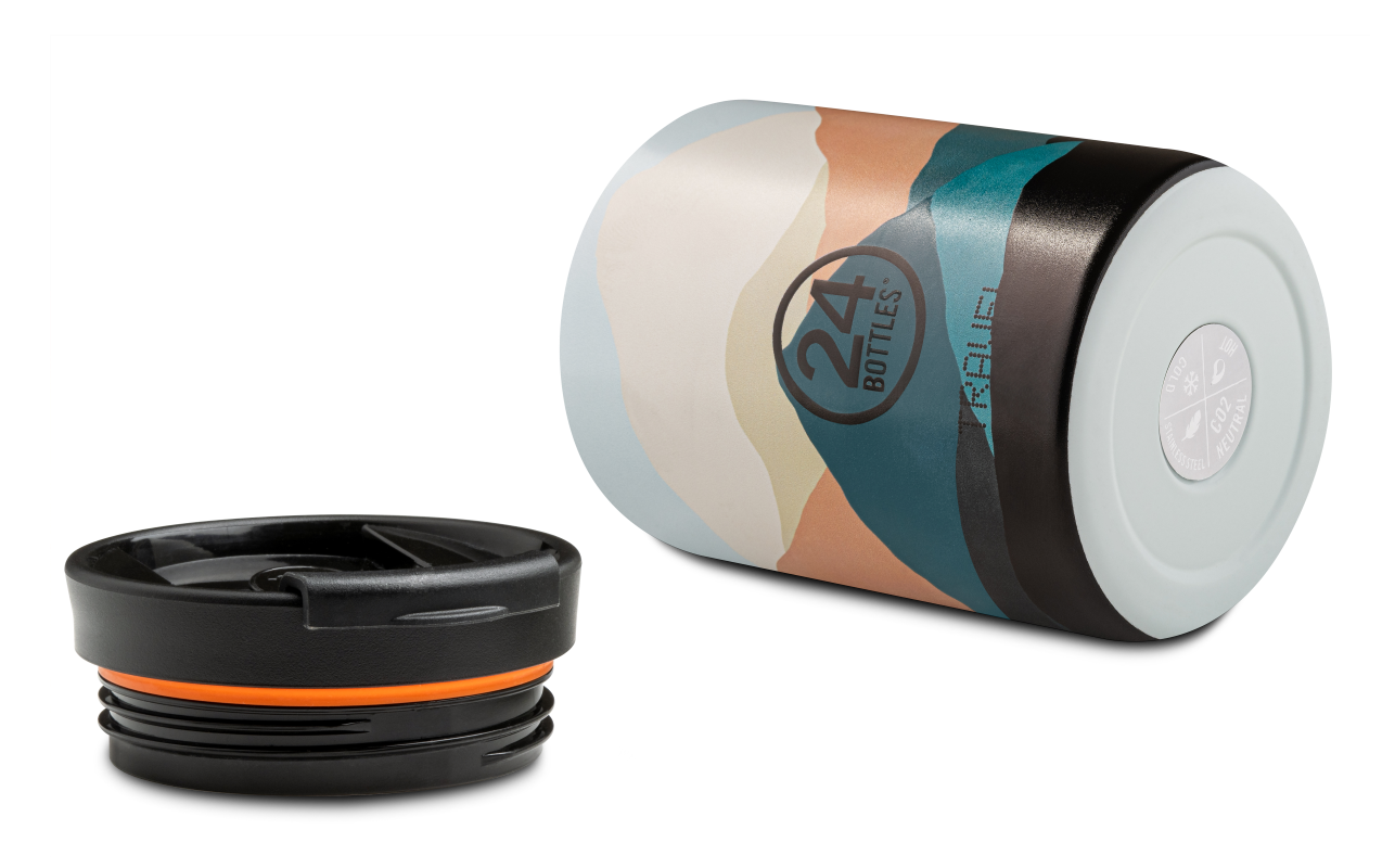 Kubek termiczny 24Bottles Mountains – 350 ml, stal nierdzewna, szczelny, trzyma ciepło 6 h i zimno 24 h.