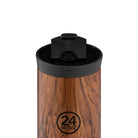 Kubek termiczny 24Bottles Sequoia Wood– 350 ml, stal nierdzewna, szczelny, trzyma ciepło 6 h i zimno 24 h.