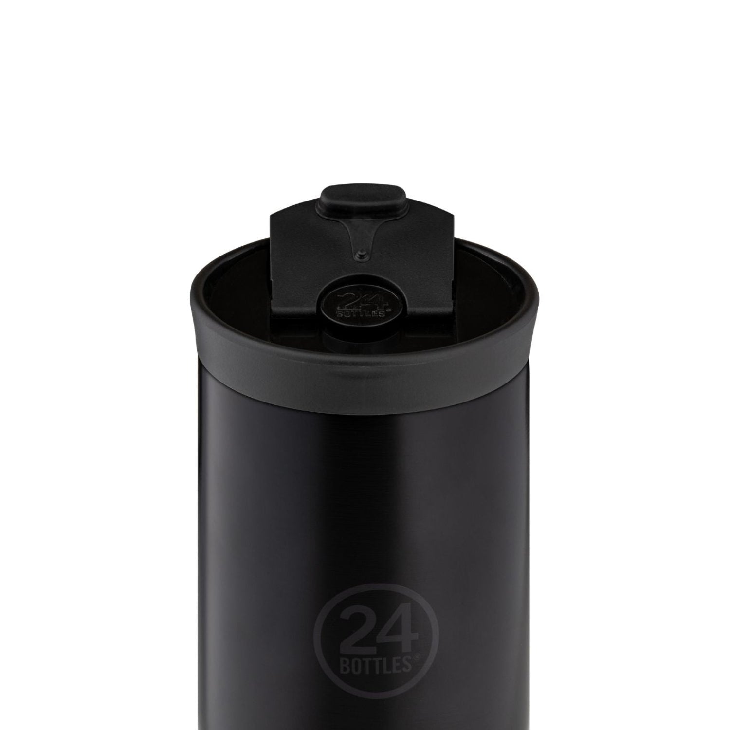 Kubek termiczny 24Bottles Stone Tuxedo Black – 350 ml, stal nierdzewna, szczelny, trzyma ciepło 6 h i zimno 24 h.