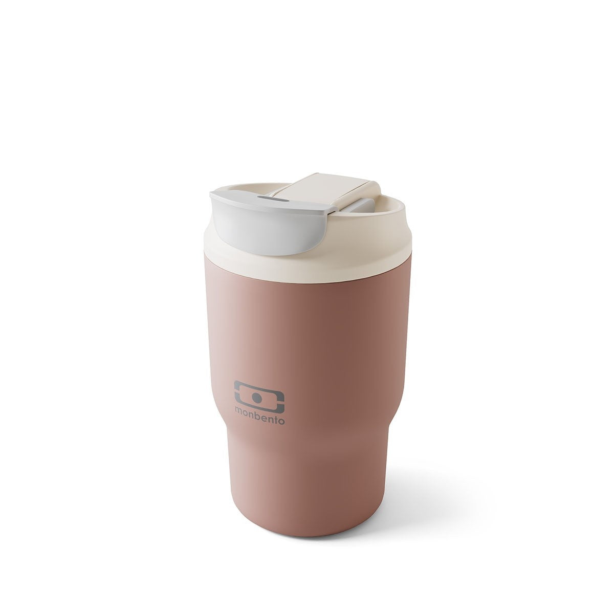 Szczelny kubek samochodowy Monbento Travel Mug Pink Moka ze stali