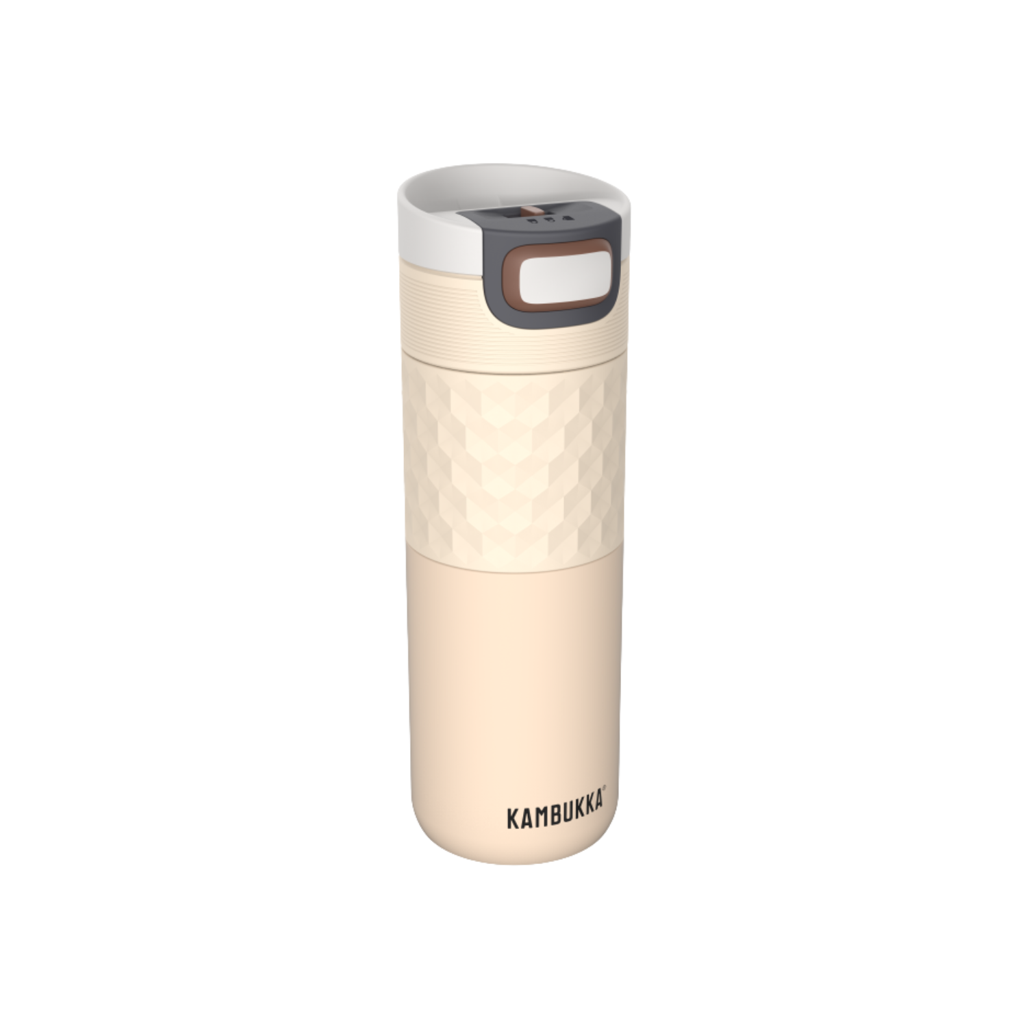 Kambukka Etna Grip Barely Beige 500 ml – stalowy kubek termiczny, nakrętka 3w1, szczelny i stylowy, utrzymuje ciepło do 9h