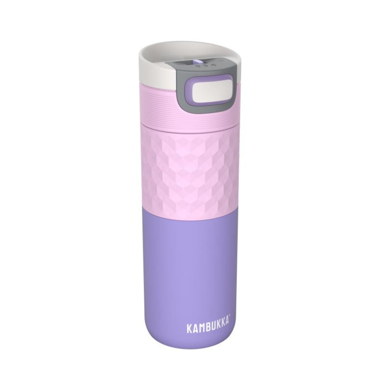 Kambukka Etna Pale Purple 500 ml – stalowy kubek termiczny, nakrętka 3w1, szczelny i stylowy, utrzymuje ciepło do 9h