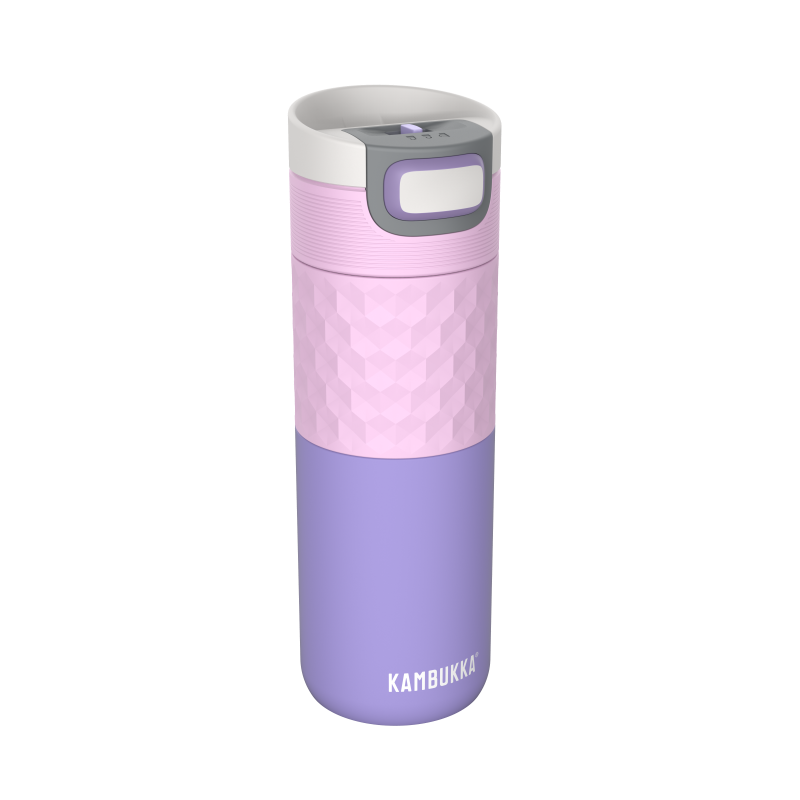 Kambukka Etna Pale Purple 500 ml – stalowy kubek termiczny, nakrętka 3w1, szczelny i stylowy, utrzymuje ciepło do 9h